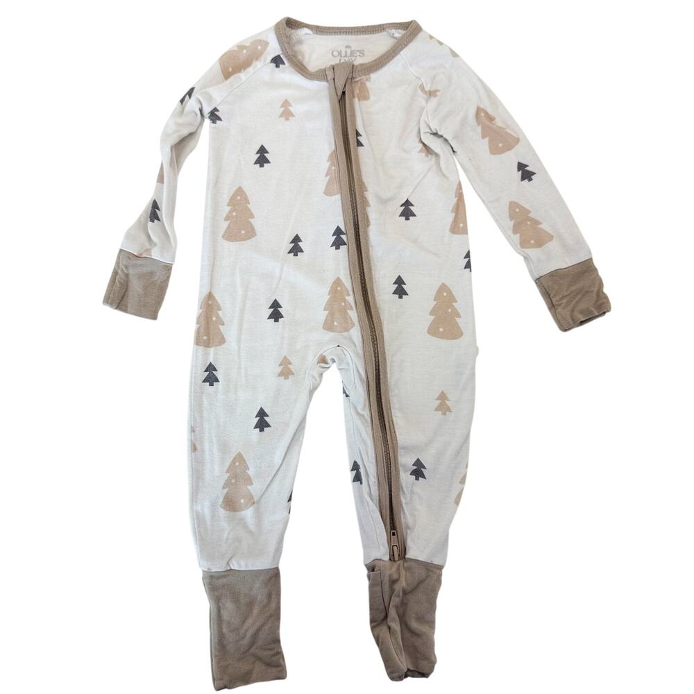 Ollie’s Day 0-3 Months Neutral Footie Bodysuit Pajama Bamboo